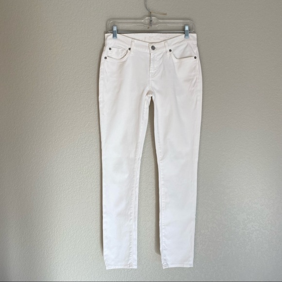7 FOR ALL MANKIND The Slim Cigarette White Jeans Denim Size 26 Summer Jeans - Picture 13 of 13
